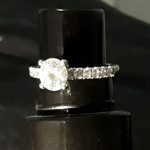 💄 LC  ring sterling silver & crystals